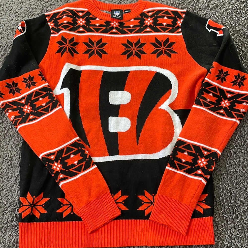 Cincinnati Bengals ugly Christmas sweater